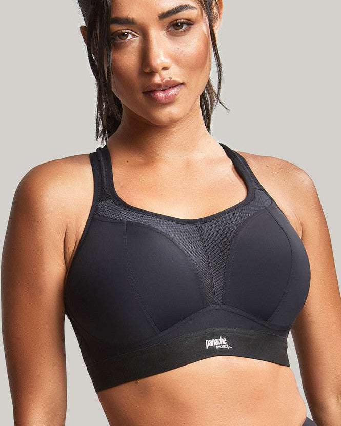 Panache Boundless Non Wired Sports Bra - Black - Supporting Eve Lingerie