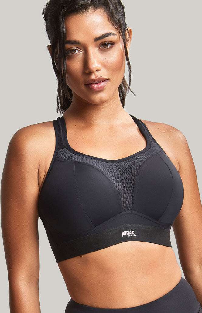 Panache Boundless Non Wired Sports Bra - Black - Supporting Eve Lingerie