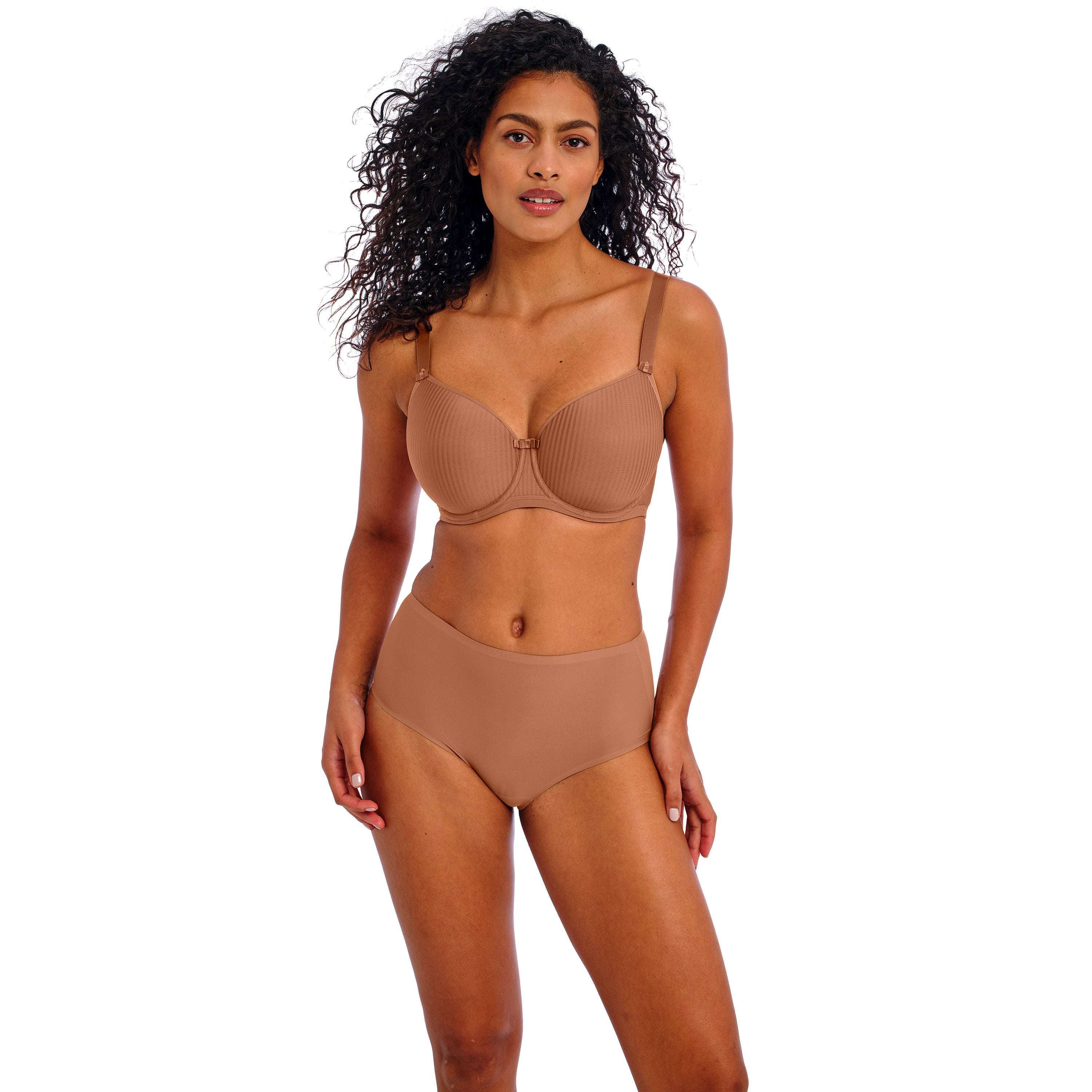 Freya Idol Underwire Moulded Balcony T-shirt Bra - Cinnamon - Supporting Eve Lingerie