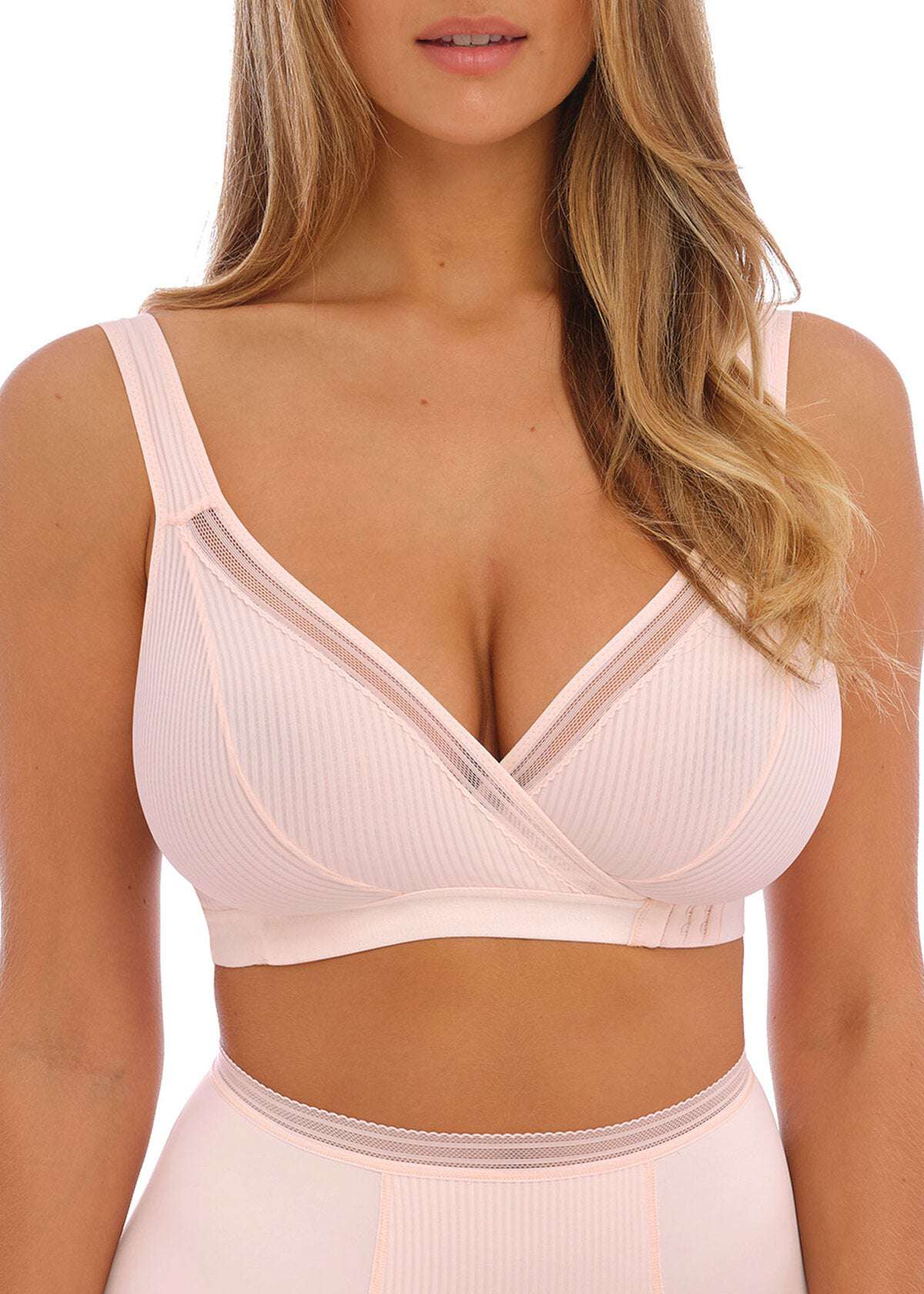 Fantasie Fusion Wire Free Leisure Bra in Blush Pink, designed for everyday comfort without wires.