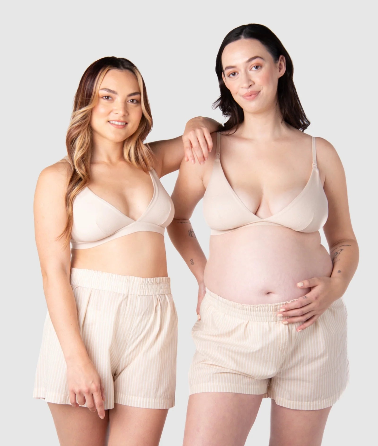 Hotmilk Solace Triangle Nursing Bra - Non Wired Oat - Supporting Eve Lingerie