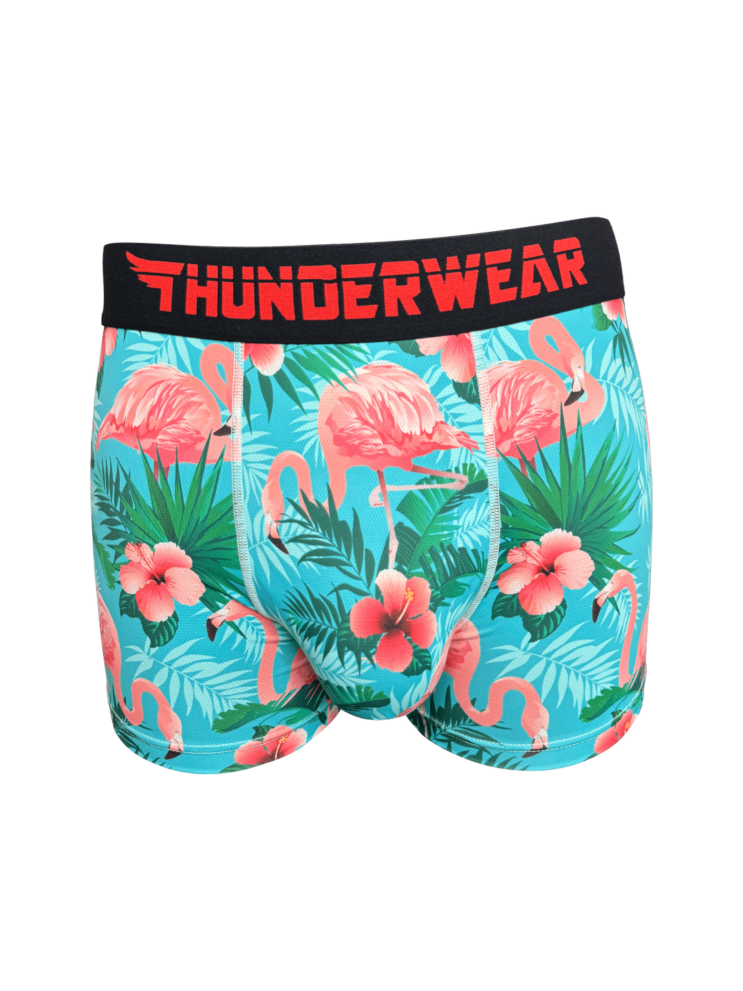 Thunderwear Peacocking Flamingos Men's Boxers Briefs - Supporting Eve Lingerie