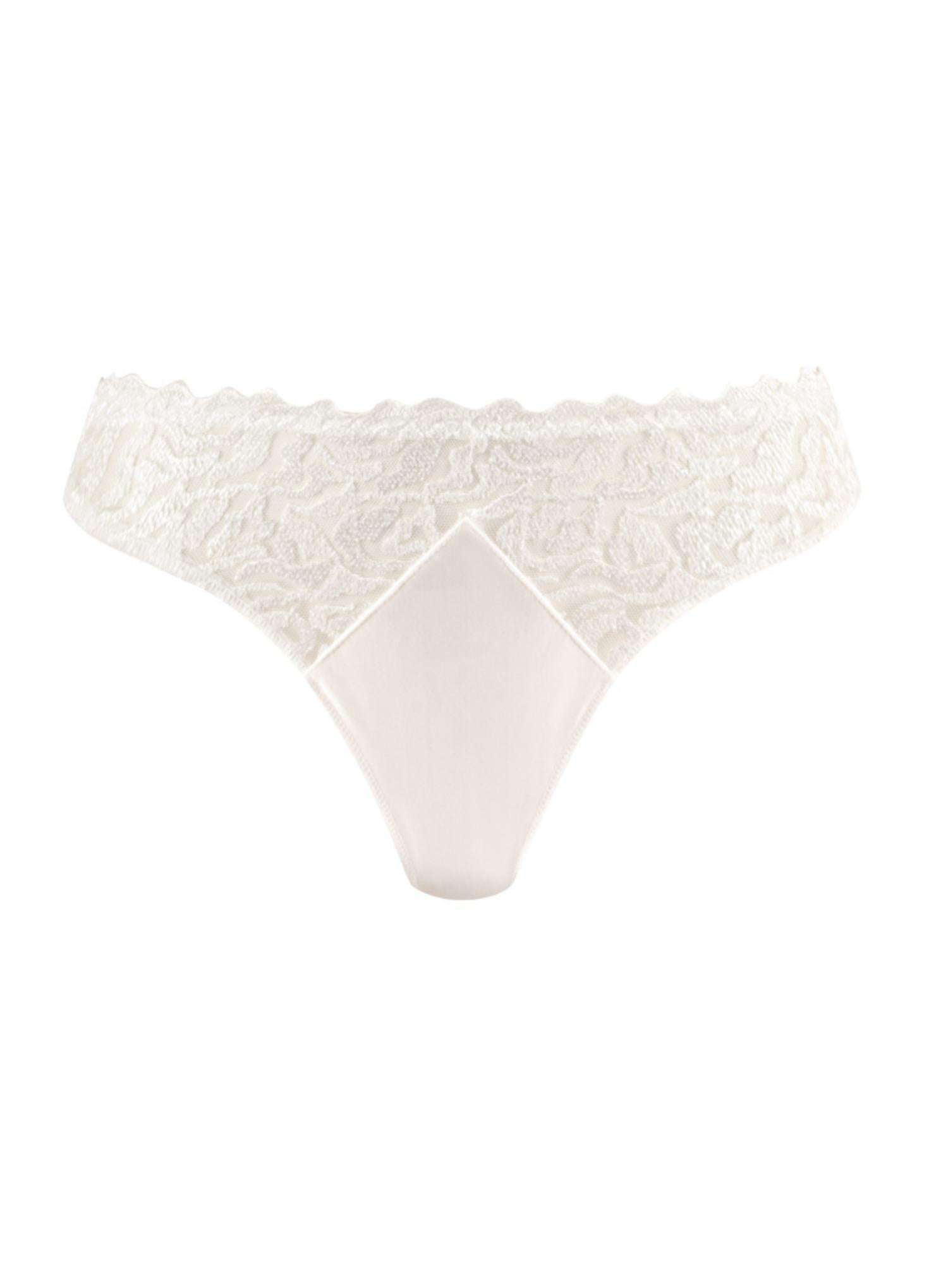 Louisa Bracq Electric Waves String - Light Cream - Supporting Eve Lingerie