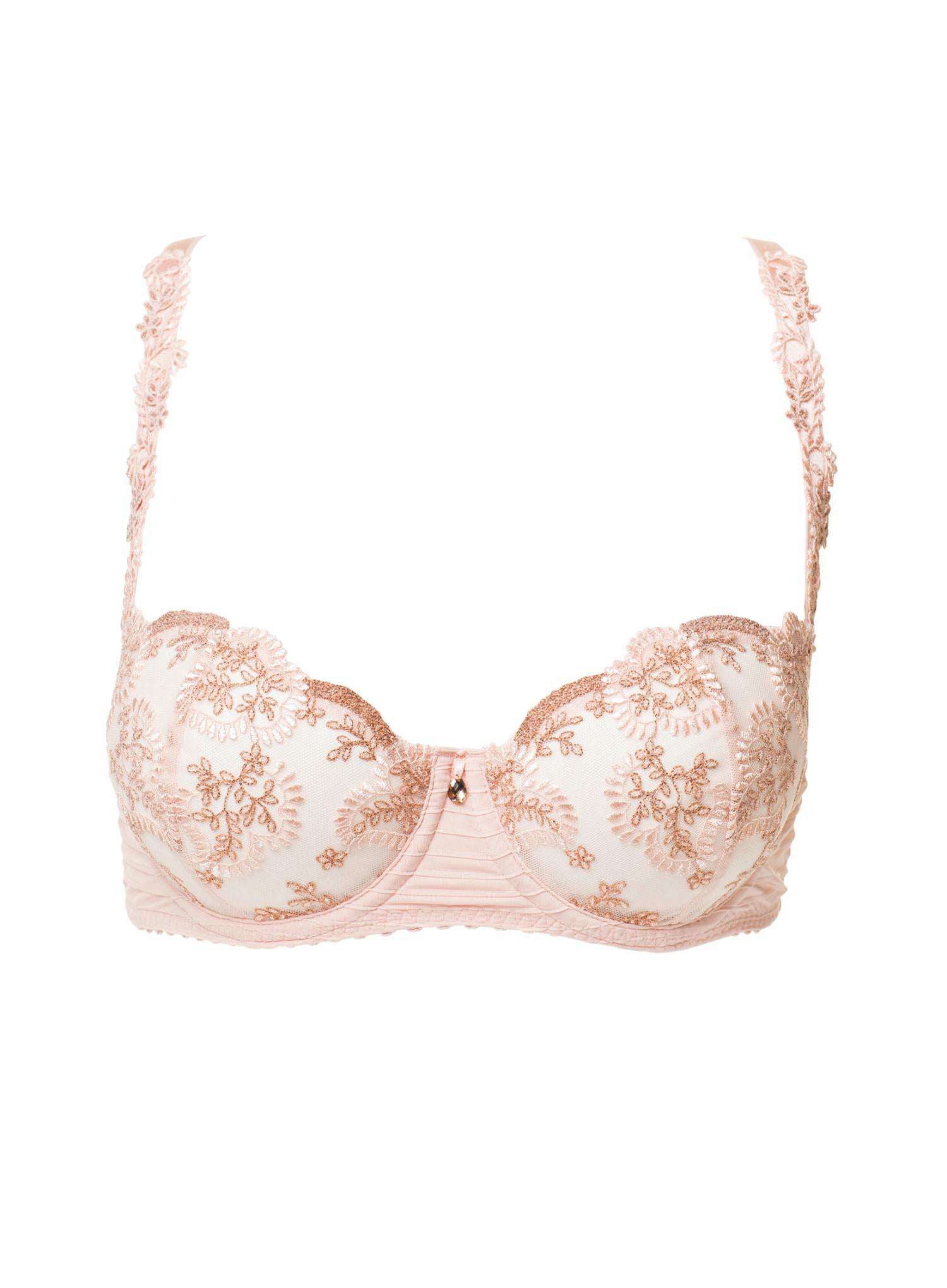 Louisa Bracq Elise Corbielle Balconnette Bra - Nude Rose - Supporting Eve Lingerie
