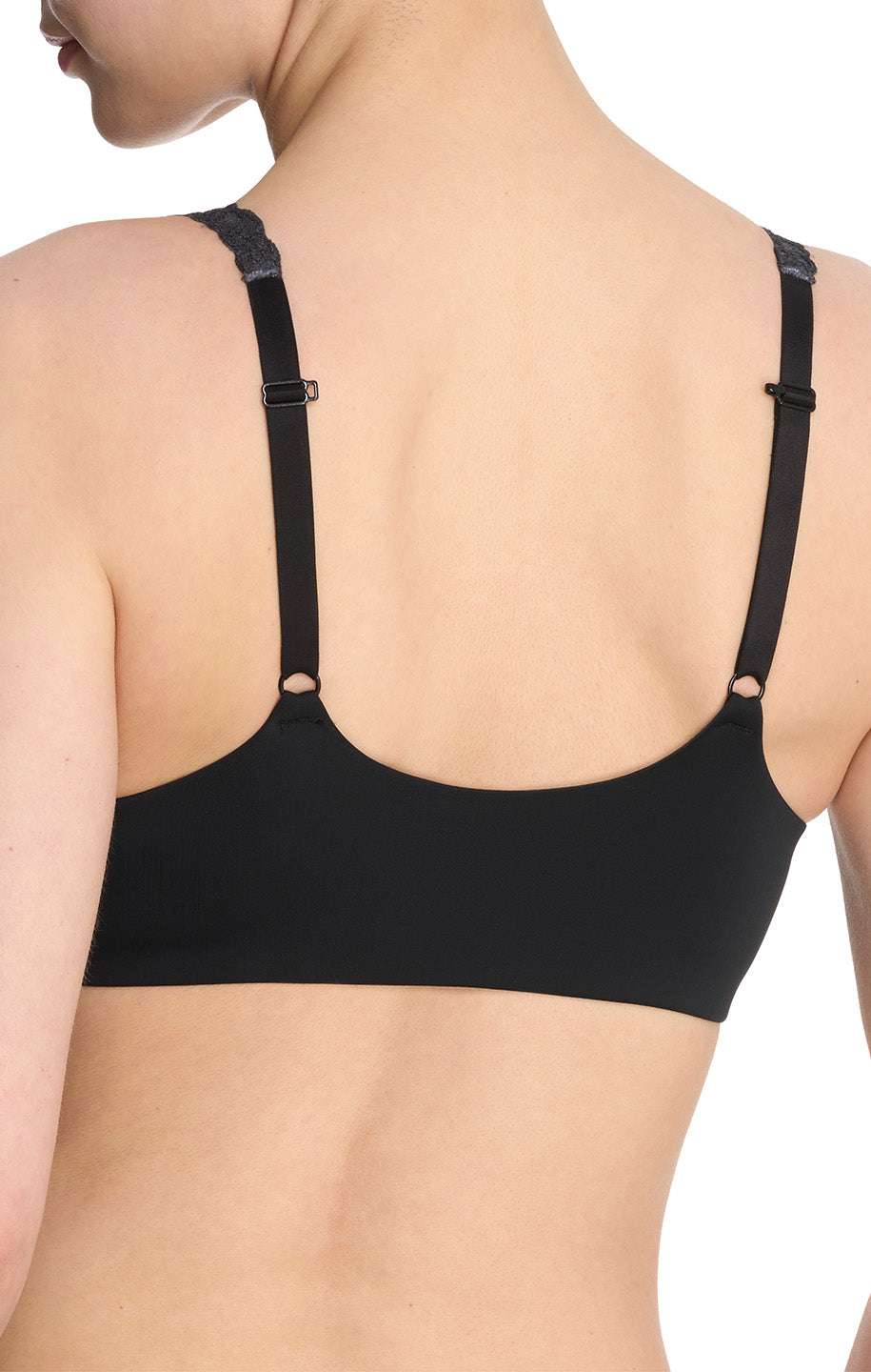 Natori Front Fastening Smooth T-shirt Bra - Black, ideal for everyday wear with a front closure feature.