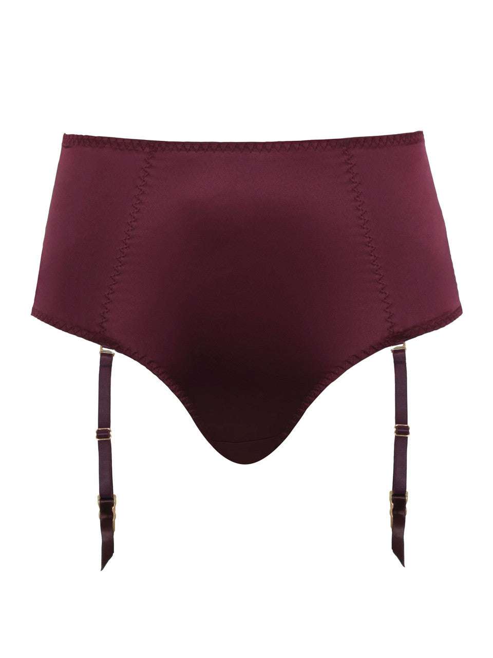 Panache Grace Brief with Removable Suspenders - Bordeaux - Supporting Eve Lingerie