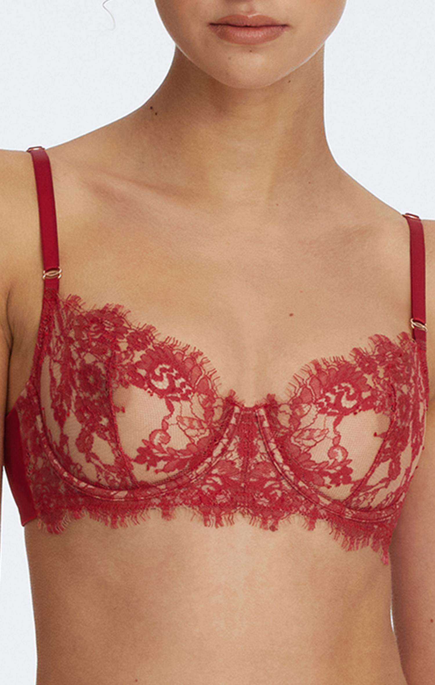 Skarlett Blue Entice Balconette Bra Lipstick - Supporting Eve Lingerie