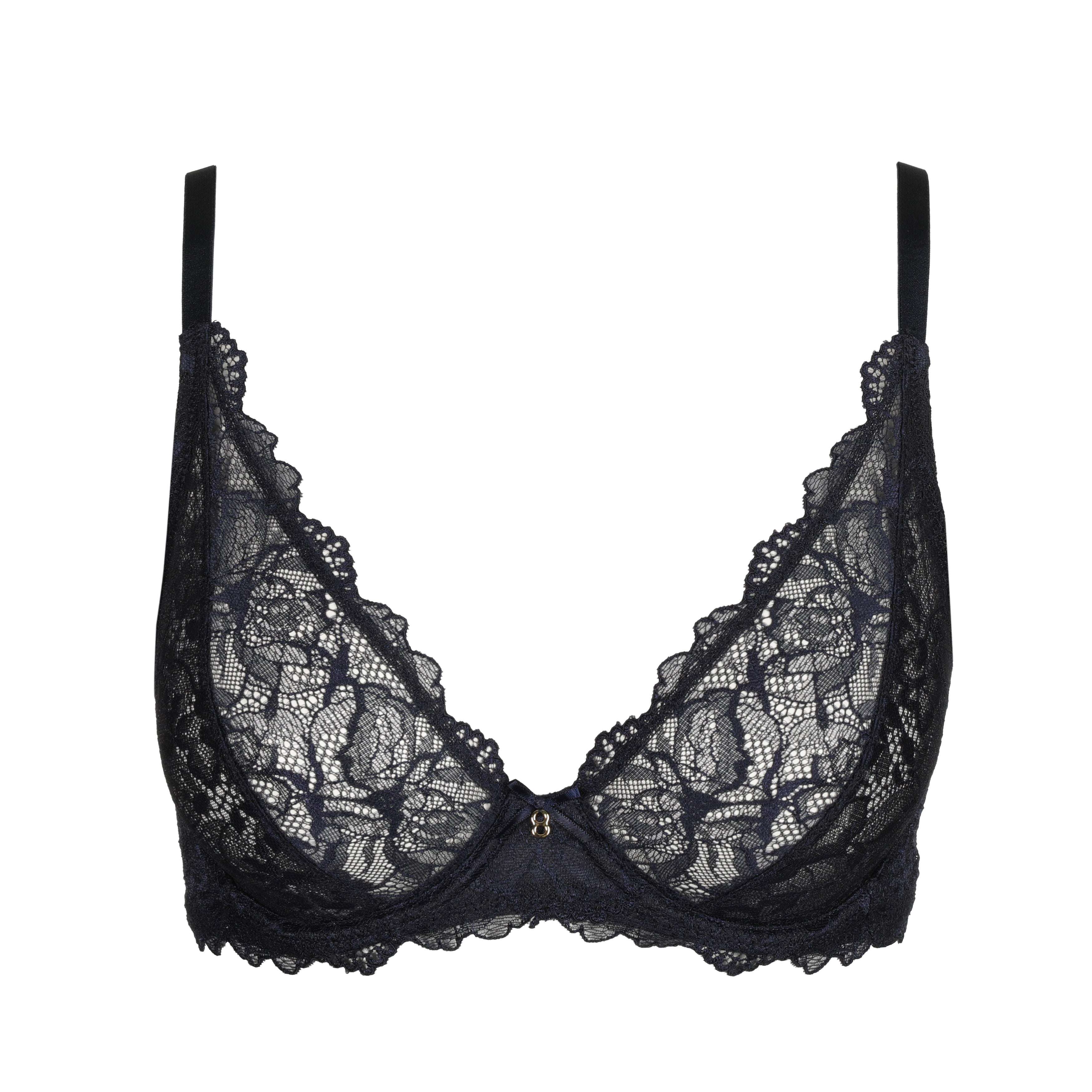Marie Jo Manyla Plunge Triangle Bra Velvet Blue - Supporting Eve Lingerie