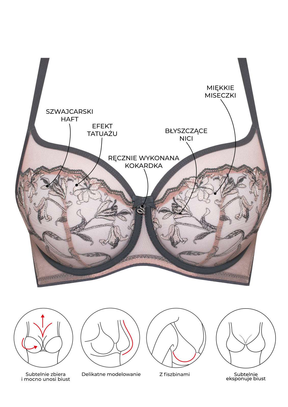 Samanta Eliza Graphite - Supporting Eve Lingerie