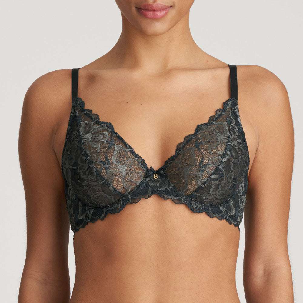 Marie Jo Manyla Plunge Triangle Bra Night Grey - Supporting Eve Lingerie