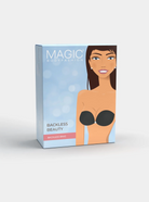 Box of Magic Backless Beauty product with a woman's silhouette on a light gray background