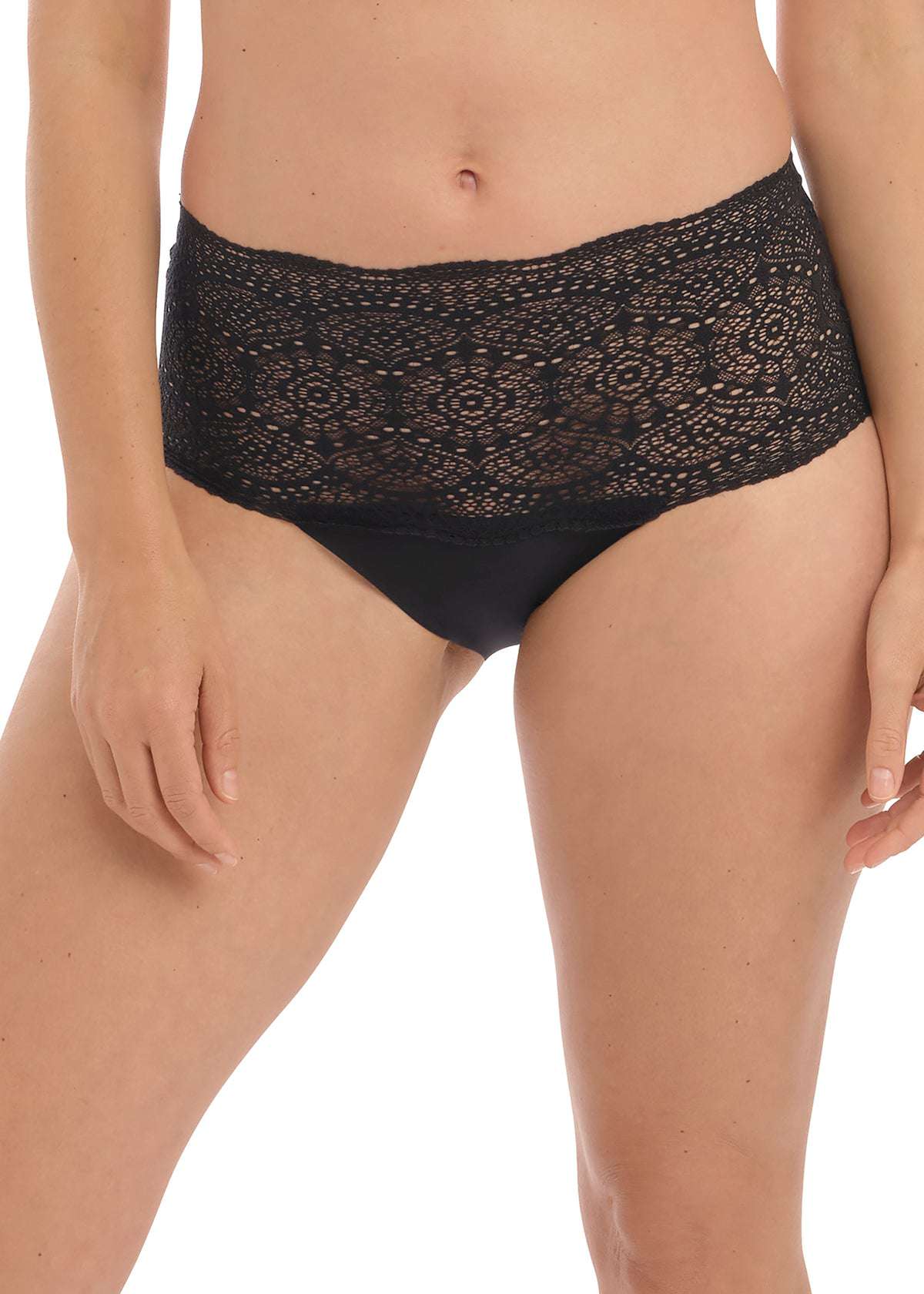 Fantasie Lace Ease Invisible Stretch Full Brief in Blush, featuring elegant styling and a no VPL finish for comfort.