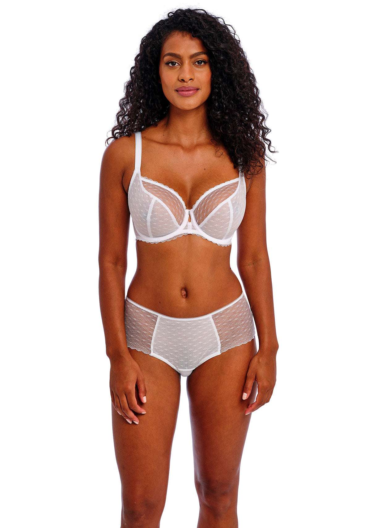 Freya Signature Plunge Bra - White - Supporting Eve Lingerie