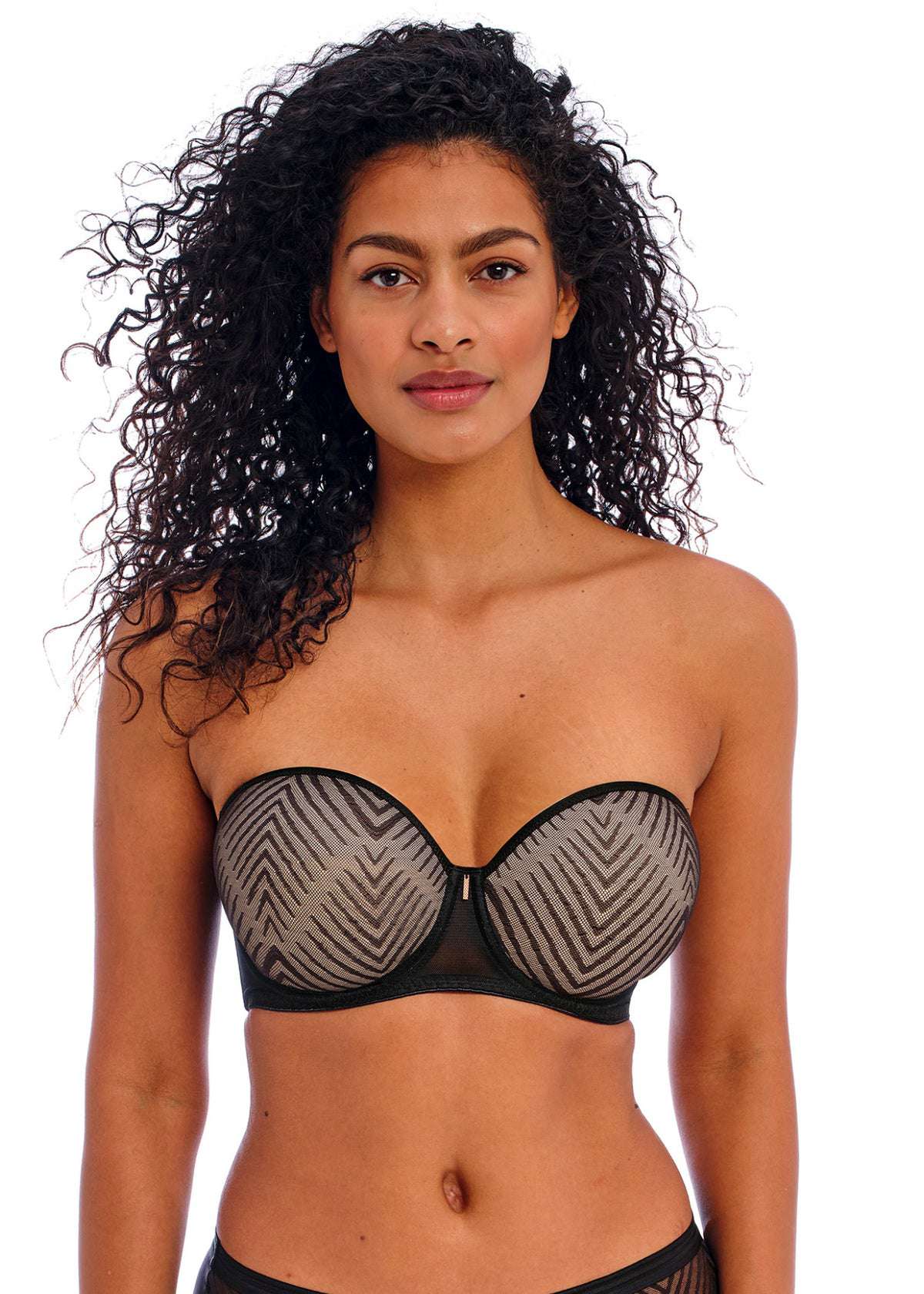 Freya Tailored Underwire Strapless Moulded Bra in Natural Beige, featuring moulded cups and a seamless design.