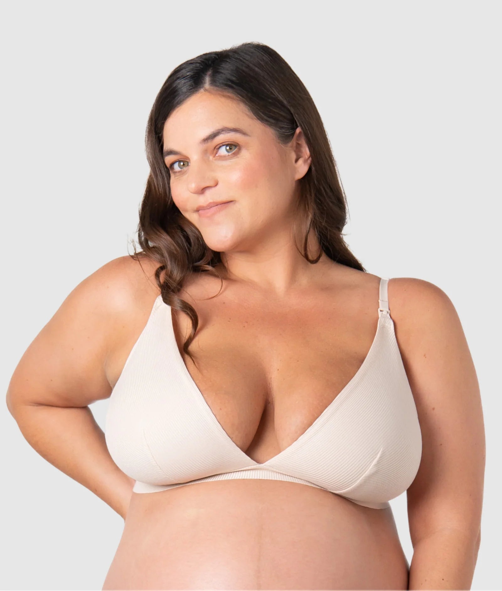 Hotmilk Solace Triangle Nursing Bra - Non Wired Oat - Supporting Eve Lingerie
