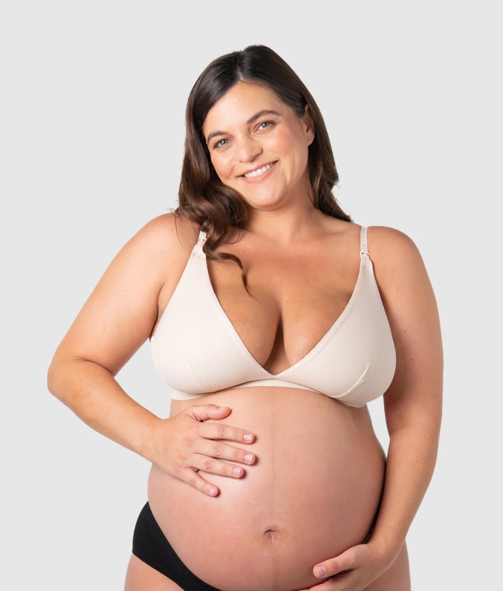 Hotmilk Solace Triangle Nursing Bra - Non Wired Oat - Supporting Eve Lingerie