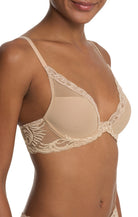 Natori Feathers Plunge T-Shirt Bra - Cafe - Supporting Eve Lingerie