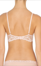 Lace-trimmed bra on a white background