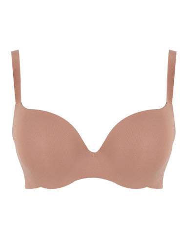 Panache 365 Moulded Plunge Bra with Adjustable Cross back Straps - Honey - Supporting Eve Lingerie