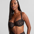 Panache Allure Balcony Bra - Black - Supporting Eve Lingerie
