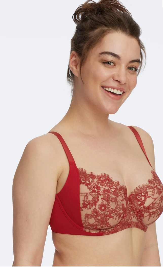 Skarlett Blue Entice Lace Side Support Balconette Bra in Black - Supporting Eve Lingerie