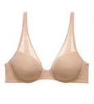 Natori Pretty Smooth Full Fit Smoothing Contour Plunge Bra - Nude - Supporting Eve Lingerie