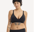 Nala Padded Wirefree Bralette - Better Than Cotton Bra - Black - 10C (Sample) - Supporting Eve Lingerie