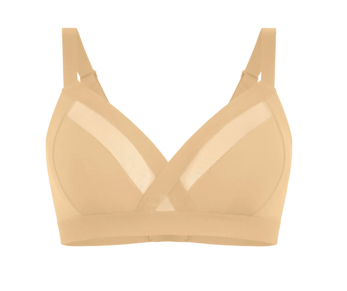 Nala Support Wire Free Bralette - Bio Butter - Almond Milk - (Sample) - Supporting Eve Lingerie