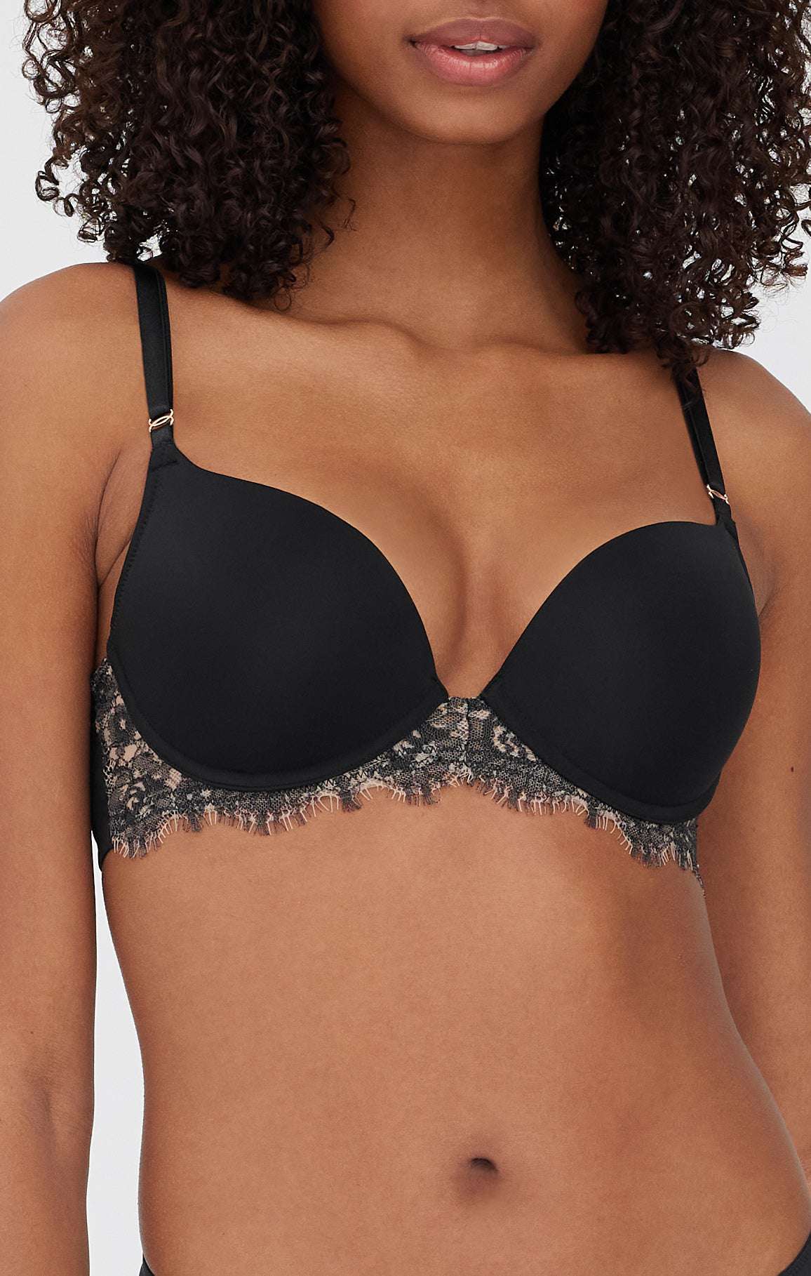 Skarlett Blue Entice Lace Push-Up T-Shirt Bra Black - Supporting Eve Lingerie