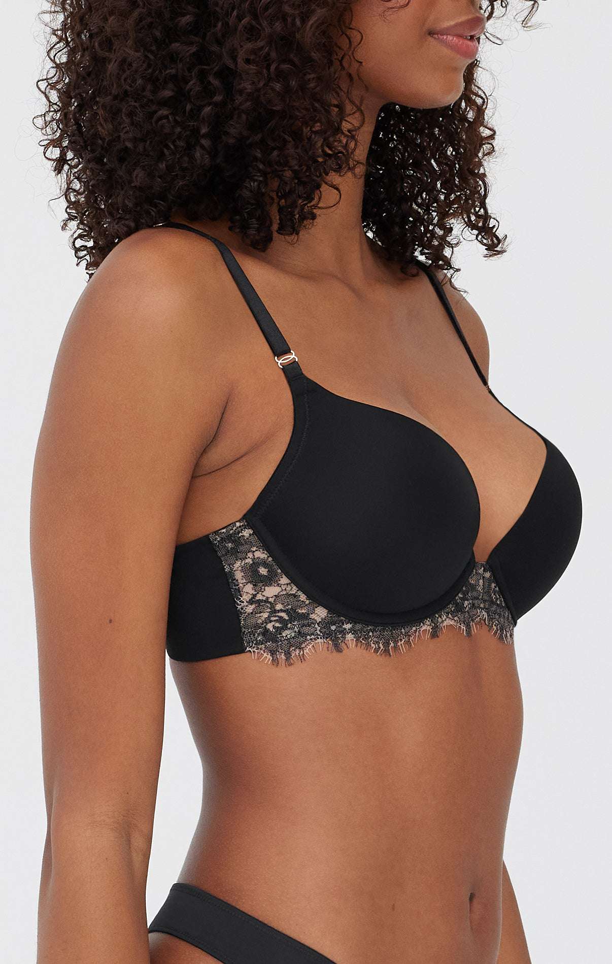 Skarlett Blue Entice Lace Push-Up T-Shirt Bra Black - Supporting Eve Lingerie