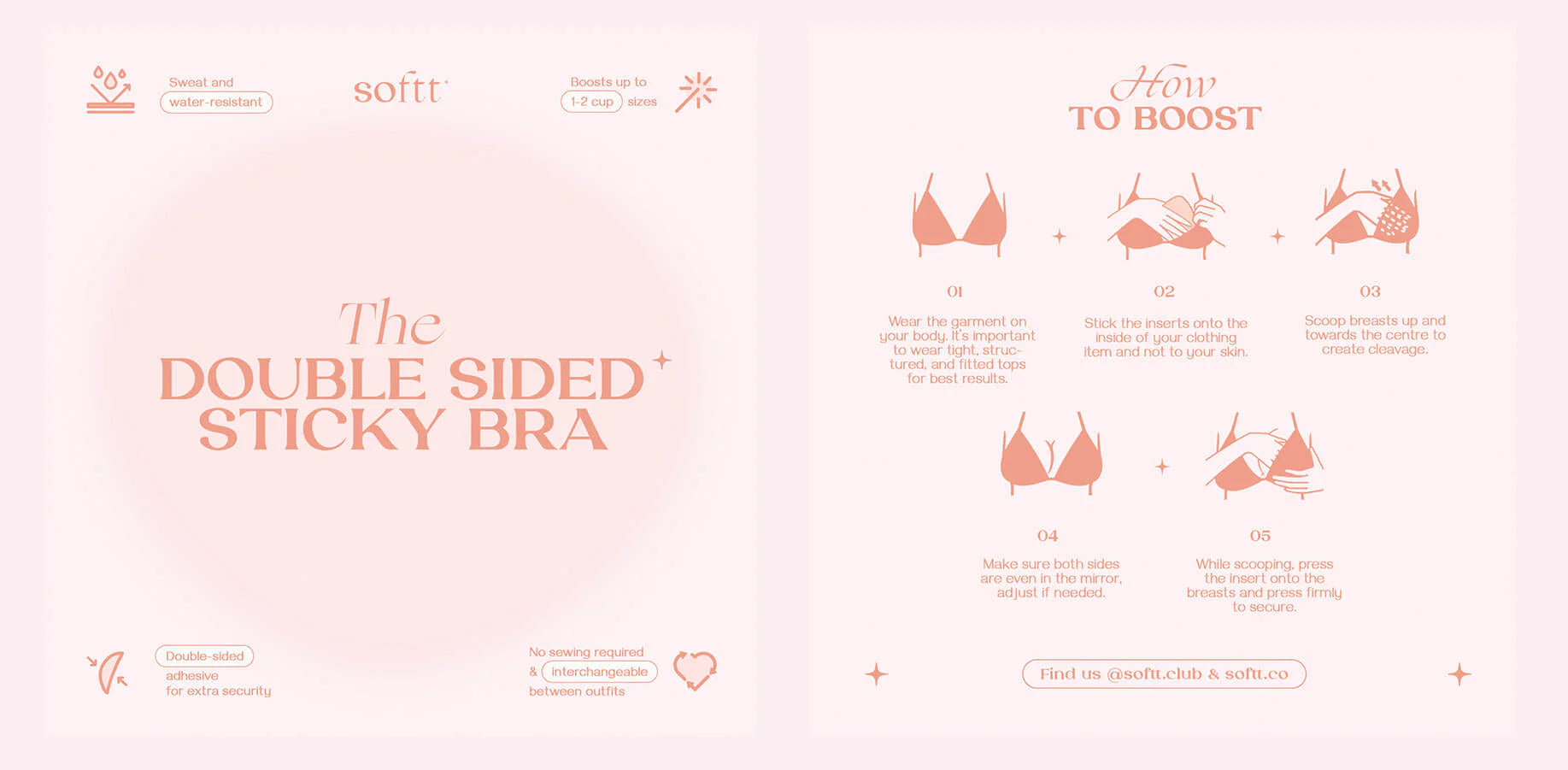 Softt Boostie Natural Boost adhesive inserts how to wear