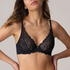Marie Jo Manyla Plunge Triangle Bra Velvet Blue - Supporting Eve Lingerie
