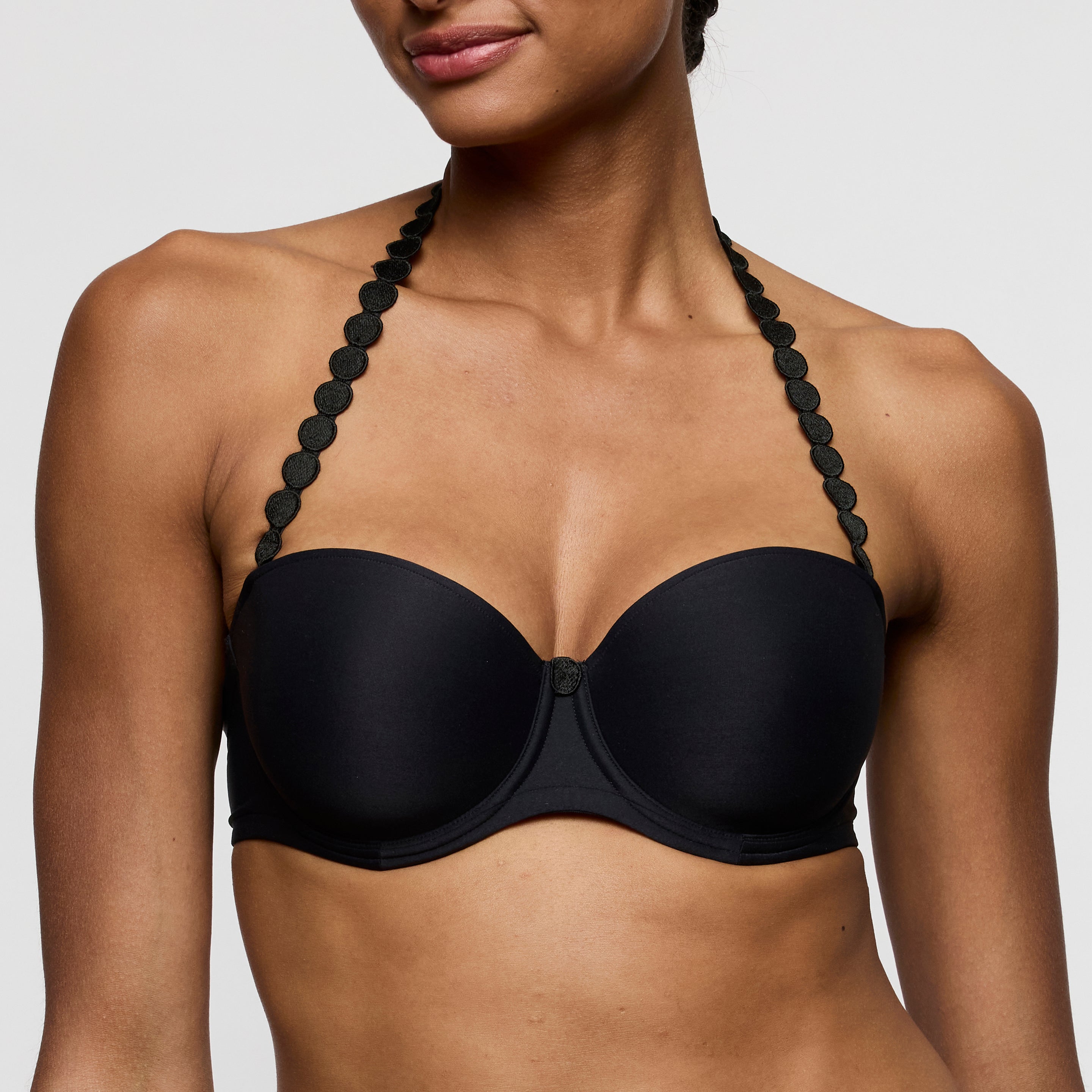 Marie Jo Tom Strapless Bra - Charcoal - Supporting Eve Lingerie